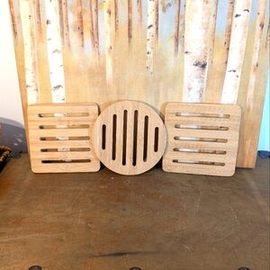 Bamboo Trivet Set